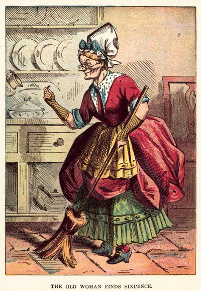 The old woman finds sixpence by English School